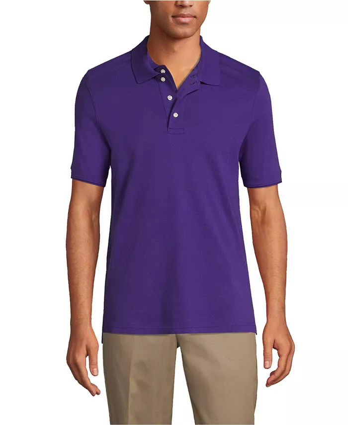 Мужская поло с коротким рукавом из интерлока Lands' End, фиолетовый
Мужская поло с коротким рукавом из интерлока Lands' End, фиолетовый