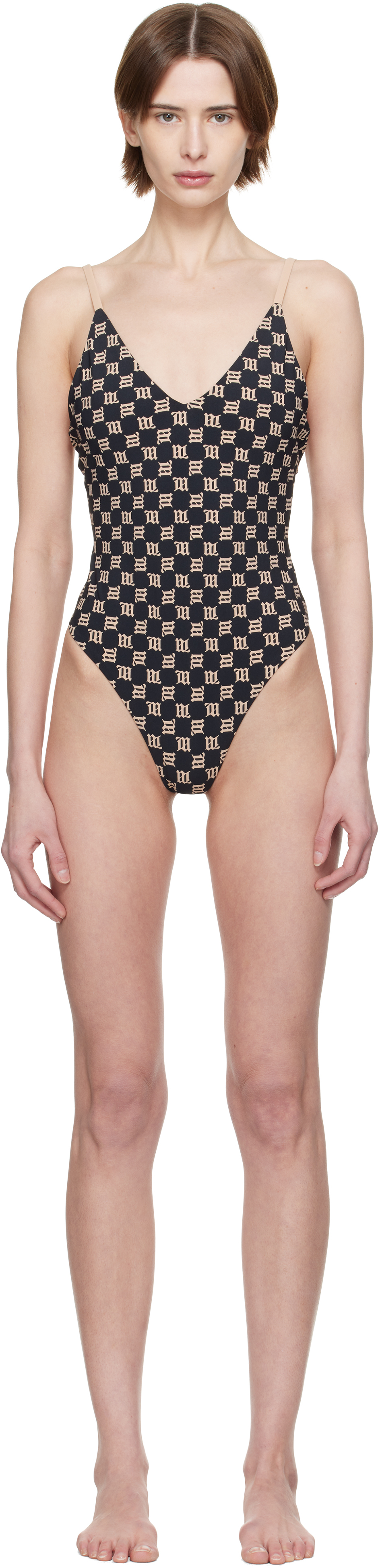 SSENSE Эксклюзивный бежевый слитный купальник с монограммой MISBHV
SSENSE Эксклюзивный бежевый слитный купальник с монограммой MISBHV