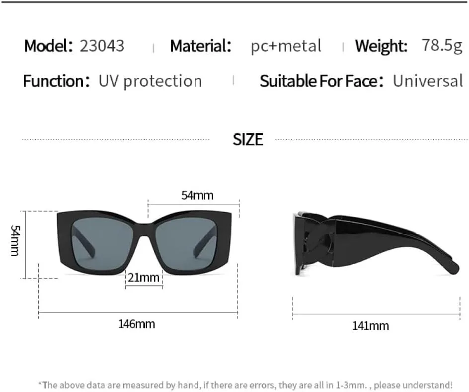 Крупные квадратные солнцезащитные очки для женщин и мужчин в винтажном панк-стиле, элегантные солнцезащитные очки в большой оправе с витой цепочкой MTZJH, Leopard Tea
Крупные квадратные солнцезащитные очки для женщин и мужчин в винтажном панк-стиле, элегантные солнцезащитные очки в большой оправе с витой цепочкой MTZJH, Leopard Tea
