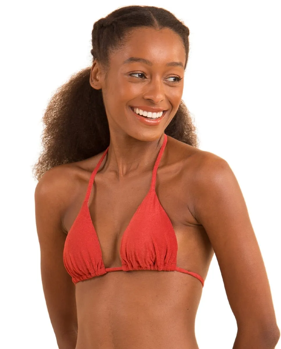 Мягкий однотонный треугольный верх бикини Río de Sol, красный
Мягкий однотонный треугольный верх бикини Río de Sol, красный