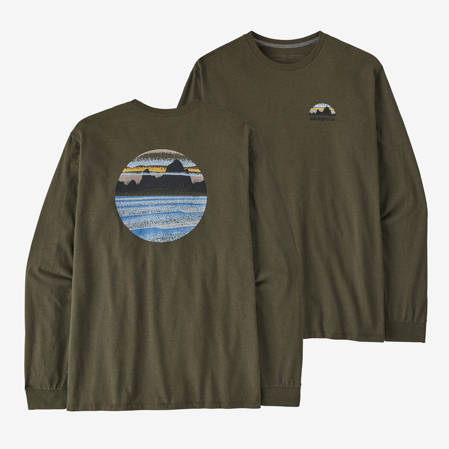 Мужская футболка Skyline Stencil Responsibili с длинными рукавами Patagonia, зеленый
Мужская футболка Skyline Stencil Responsibili с длинными рукавами Patagonia, зеленый