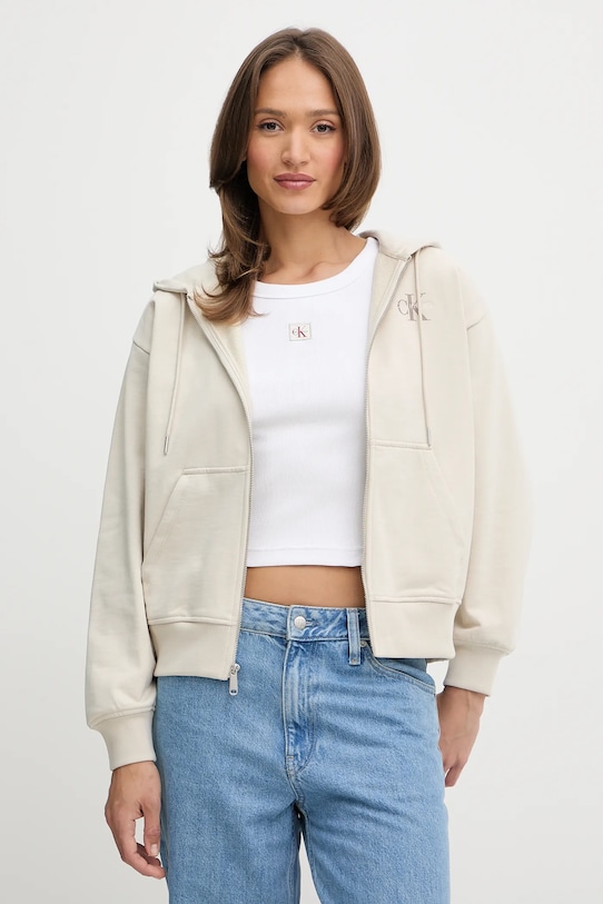 Толстовка Calvin Klein Jeans, бежевый 
Толстовка Calvin Klein Jeans, бежевый