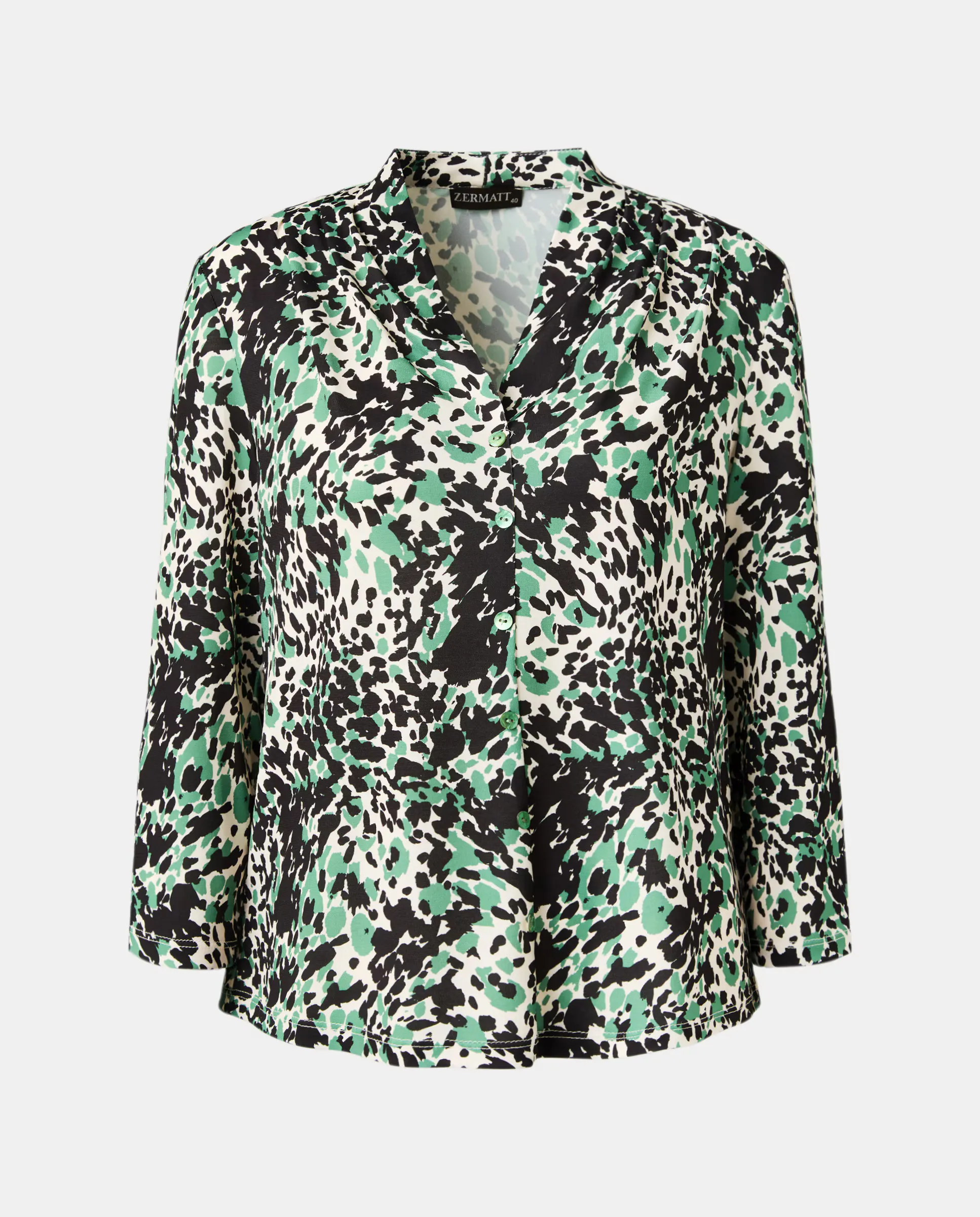Женская блузка с принтом, рукав 3/4 Zermatt, зеленый
Женская блузка с принтом, рукав 3/4 Zermatt, зеленый