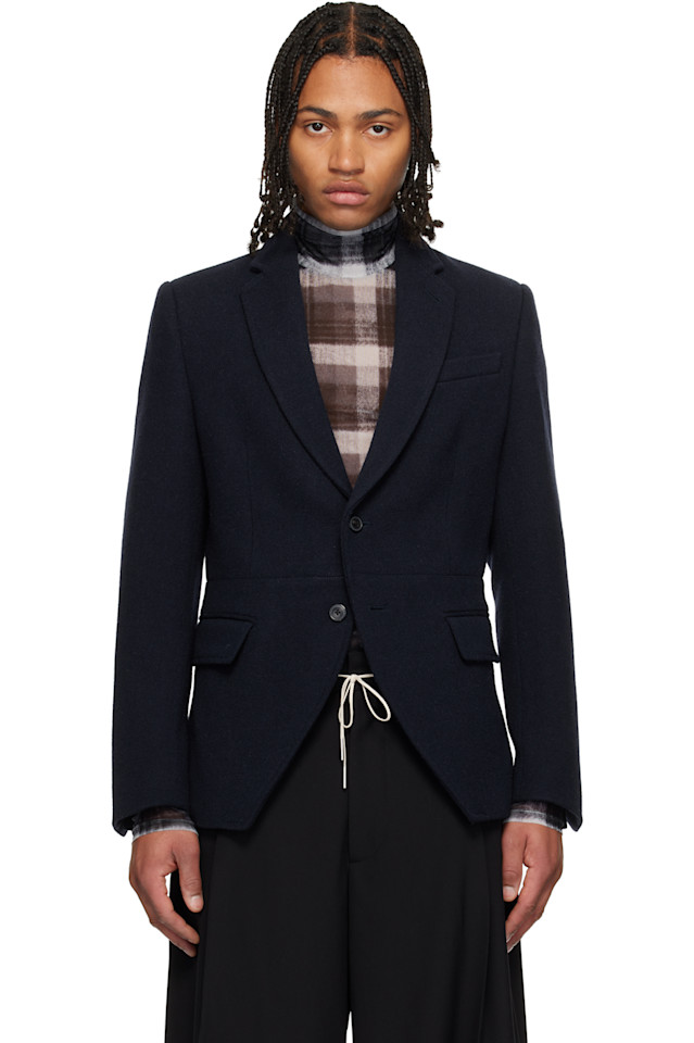 Укороченный пиджак от костюма Dries Van Noten, темно-синий
Укороченный пиджак от костюма Dries Van Noten, темно-синий