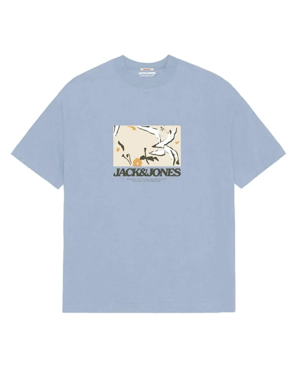 Детская футболка с контрастным логотипом на груди Jack & Jones, синий 
Детская футболка с контрастным логотипом на груди Jack & Jones, синий