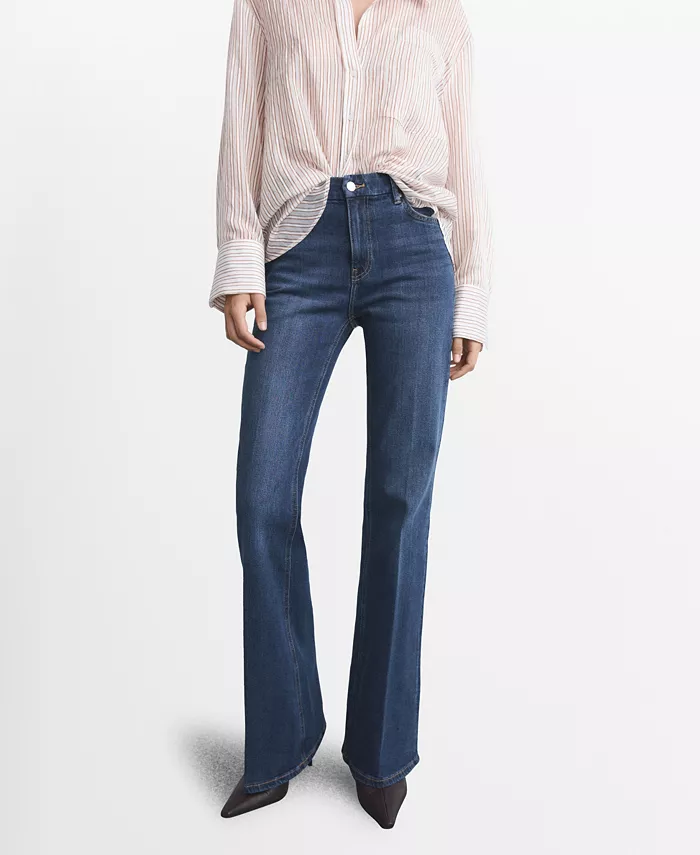 Женские фиолетовые джинсы с высокой талией и расклешенным низом Mango
Женские фиолетовые джинсы с высокой талией и расклешенным низом Mango