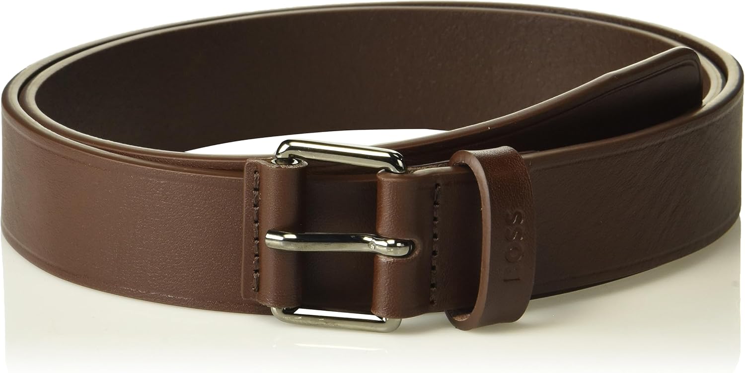 Кожаный ремень BOSS Scott с фирменной петлей и роликовой пряжкой, Buckeye Brown
Кожаный ремень BOSS Scott с фирменной петлей и роликовой пряжкой, Buckeye Brown