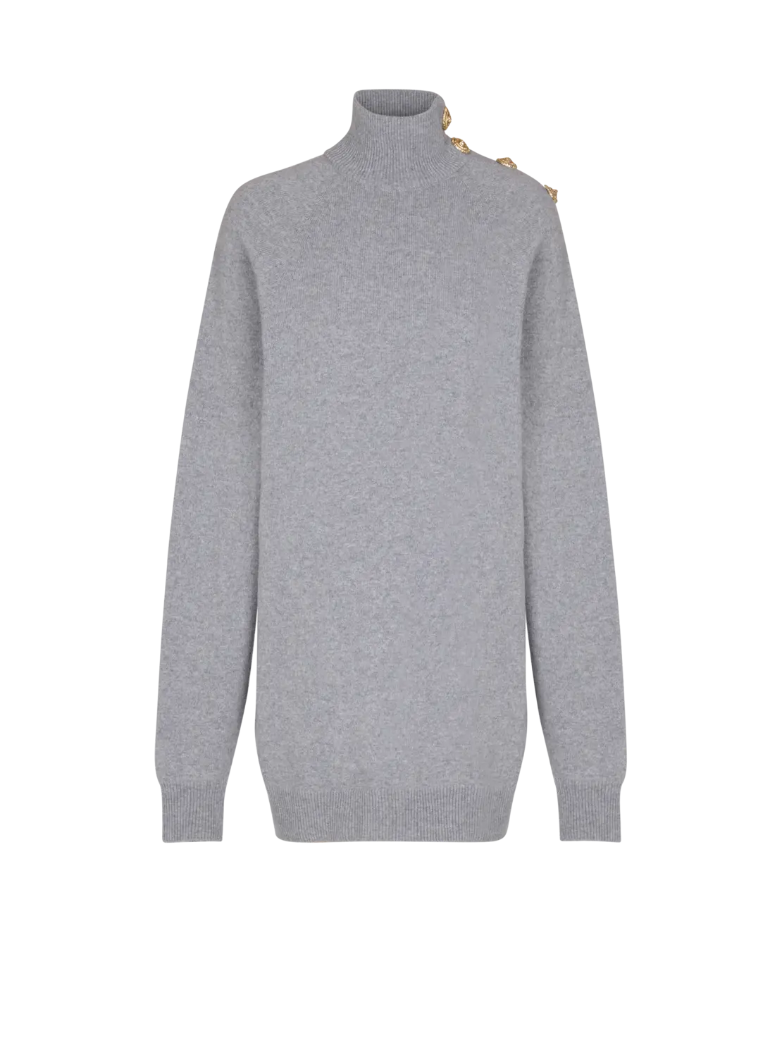 Короткое кашемировое платье-свитер Balmain, серый
Короткое кашемировое платье-свитер Balmain, серый