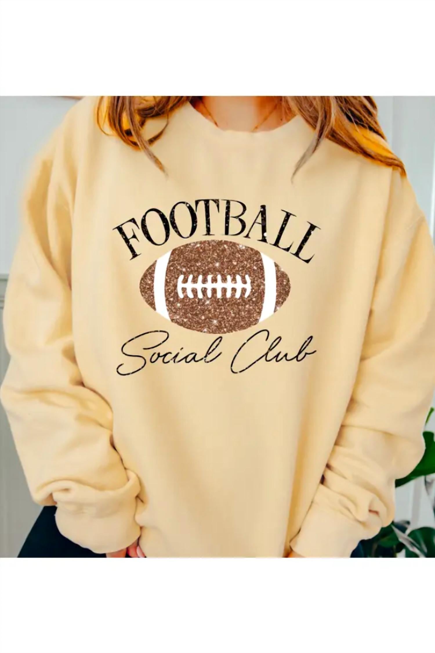 Свитер Sparkly Football Social Club в бледно-желтом цвете Gia Gifts Boutique
Свитер Sparkly Football Social Club в бледно-желтом цвете Gia Gifts Boutique