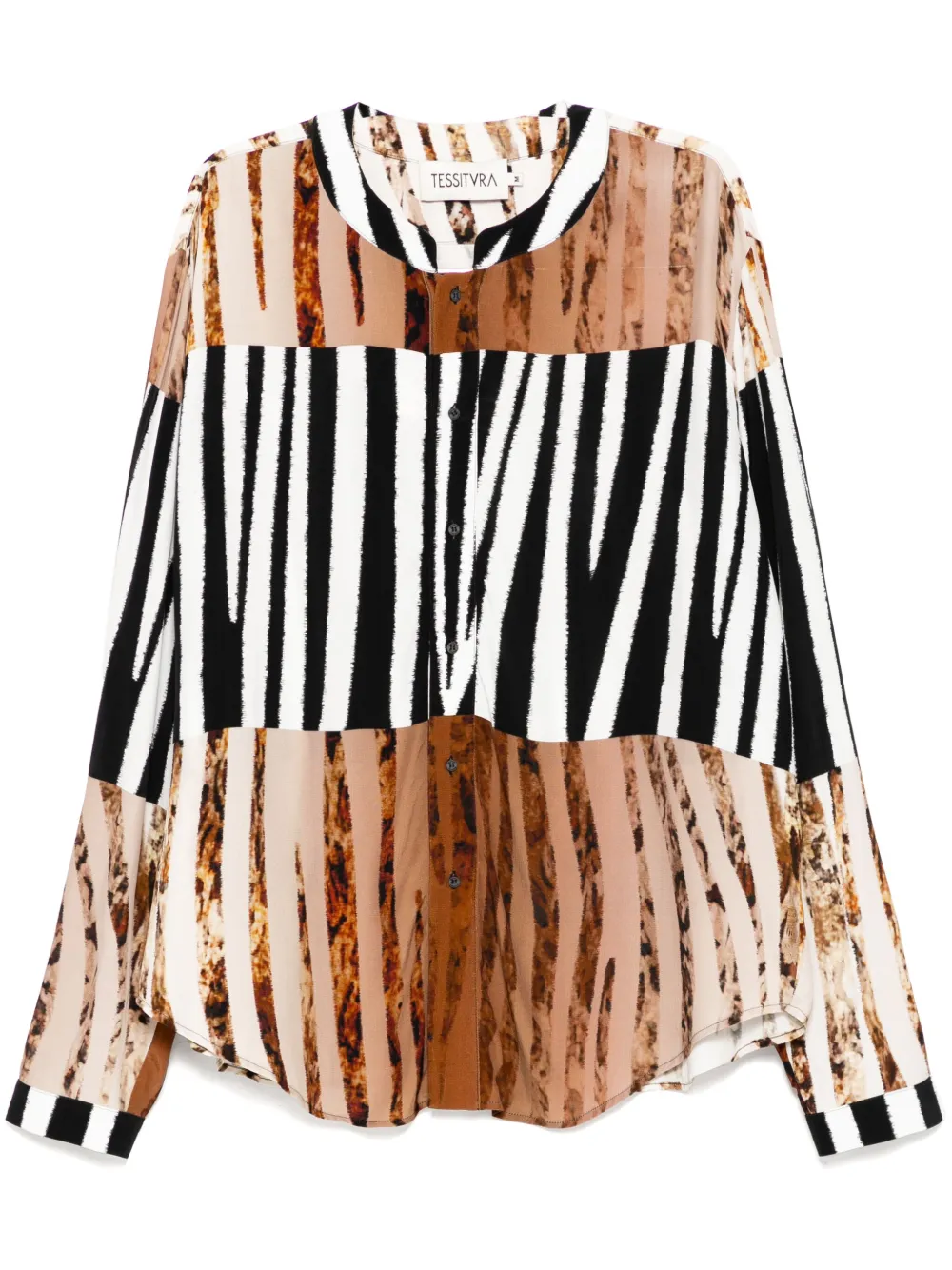 Рубашка с узором Tessitura Body Couture, коричневый
Рубашка с узором Tessitura Body Couture, коричневый