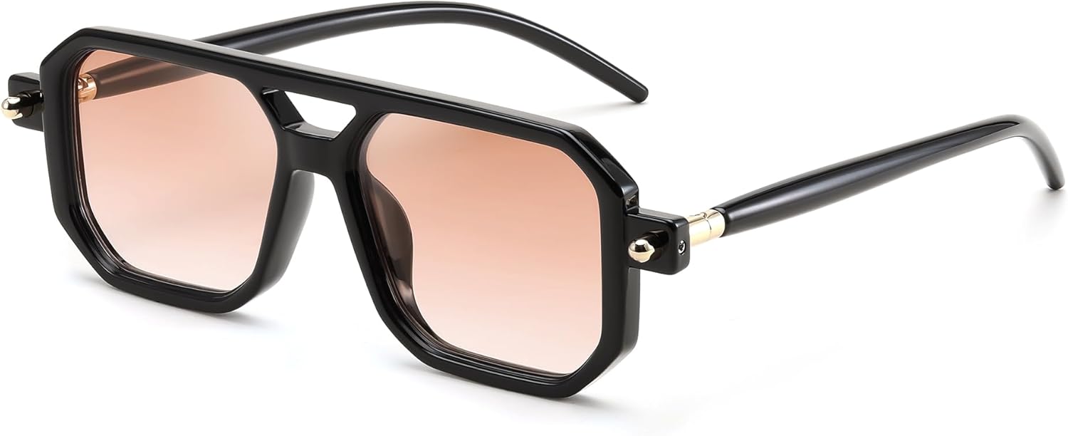 Винтажные квадратные солнцезащитные очки-авиаторы FEISEDY 70-х годов, классическая ретро-стильная оправа, защита от ультрафиолета UV400, артикул B2622, 027 Black Frame & Gradient Orange Lens
Винтажные квадратные солнцезащитные очки-авиаторы FEISEDY 70-х годов, классическая ретро-стильная оправа, защита от ультрафиолета UV400, артикул B2622, 027 Black Frame & Gradient Orange Lens