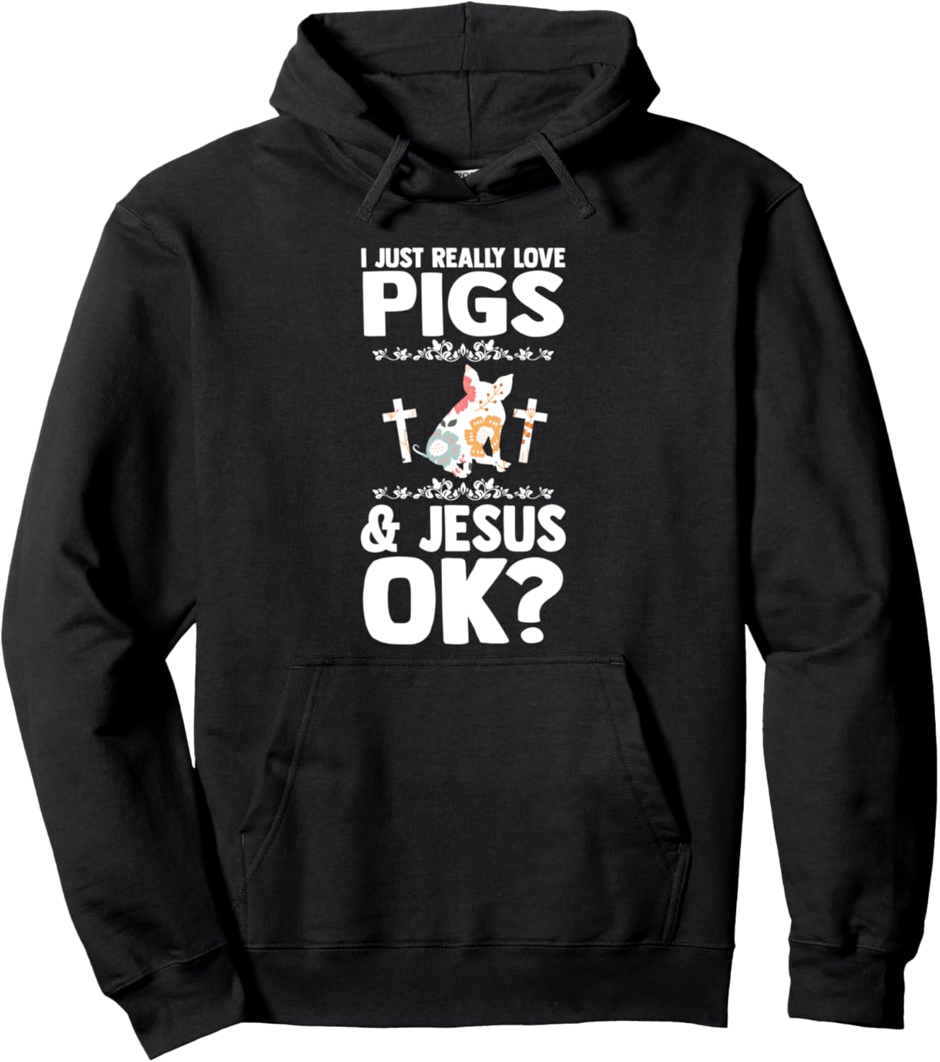 Я очень люблю свиней, и да, понятно Толстовка с изображением свиньи Jesus & Bible Gift, черный
Я очень люблю свиней, и да, понятно Толстовка с изображением свиньи Jesus & Bible Gift, черный