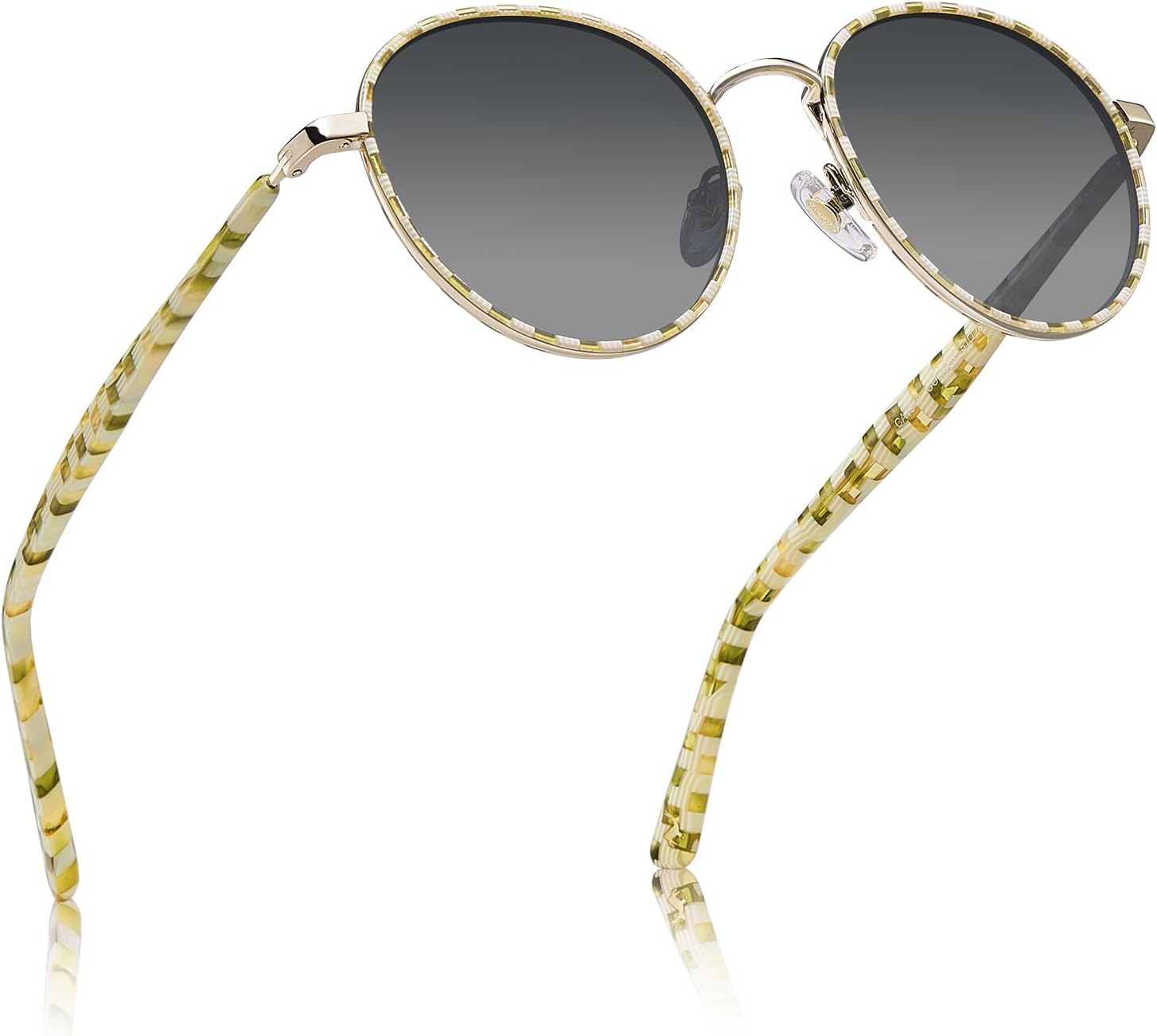 Солнцезащитные очки CARFIA Retro Round Polarized для женщин, защита от УФ-излучения, дужки из ацетата, металлическая оправа, очки для вождения, D: Checkered Frame / Grey Gradient Lens
Солнцезащитные очки CARFIA Retro Round Polarized для женщин, защита от УФ-излучения, дужки из ацетата, металлическая оправа, очки для вождения, D: Checkered Frame / Grey Gradient Lens