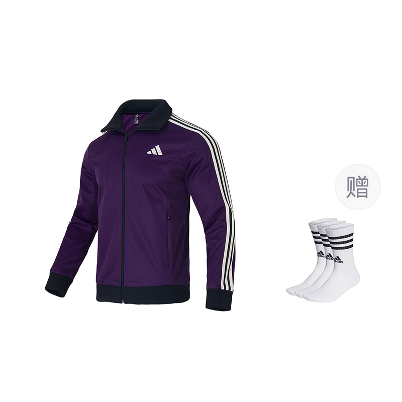 Adidas Мужская куртка с тремя полосками, легендарный фиолетовый цвет
Adidas Мужская куртка с тремя полосками, легендарный фиолетовый цвет