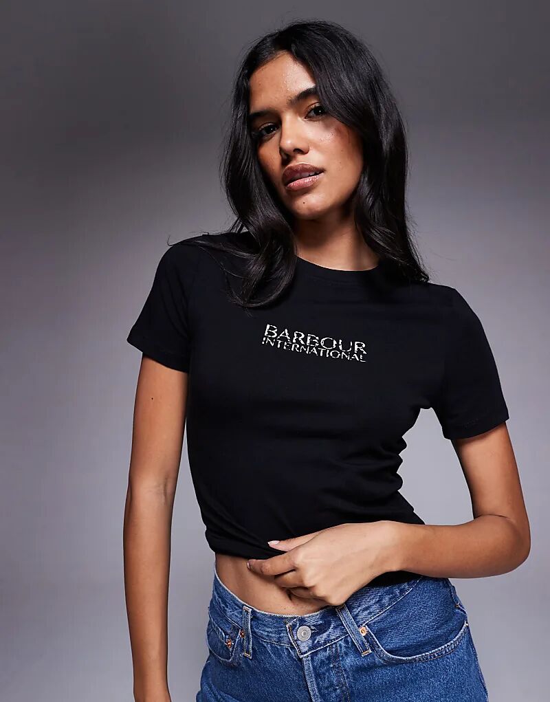 Футболка Barbour International Harley с леопардовым логотипом, облегающая, черного цвета
Футболка Barbour International Harley с леопардовым логотипом, облегающая, черного цвета