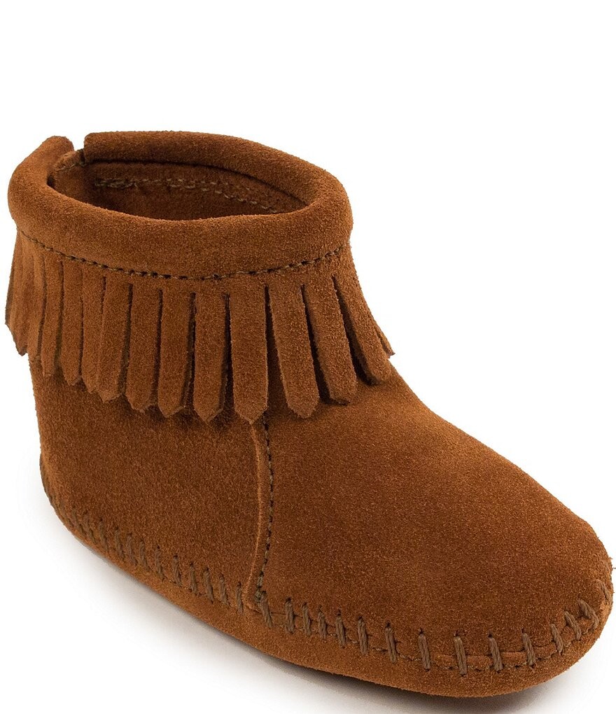 Детские ботиночки для кроватки Minnetonka с клапаном на спине (для младенцев), коричневый
Детские ботиночки для кроватки Minnetonka с клапаном на спине (для младенцев), коричневый