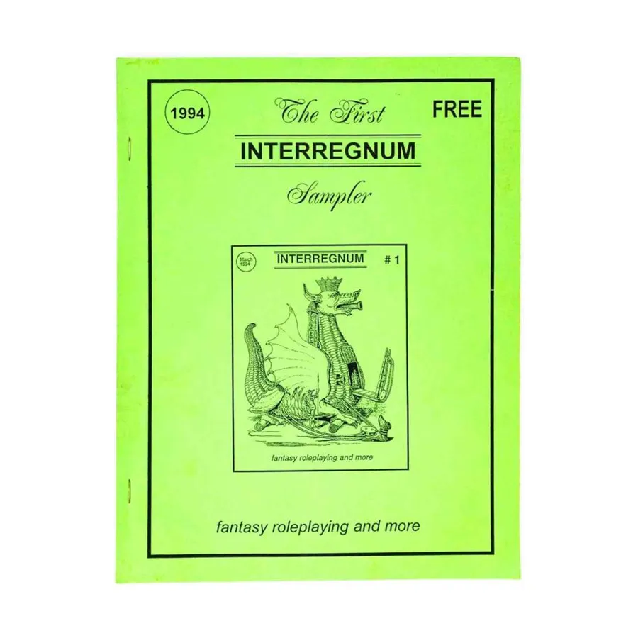 Журнал First Interregnum Sampler, Interregnum APA
Журнал First Interregnum Sampler, Interregnum APA