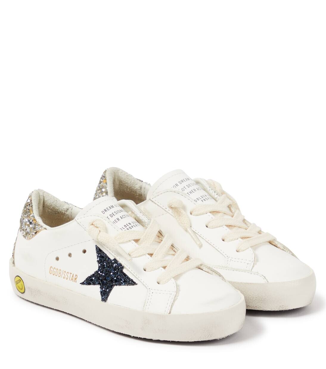 Кроссовки из блестящей кожи Super Star Golden Goose Kids, цвет white/platinum/blue
Кроссовки из блестящей кожи Super Star Golden Goose Kids, цвет white/platinum/blue