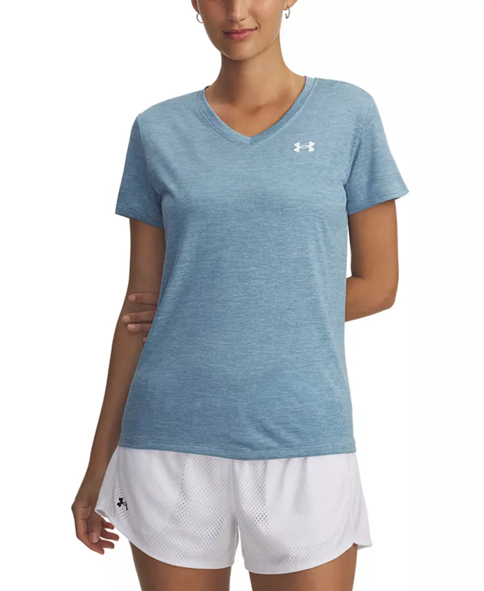 Женский топ Twist Tech с V-образным вырезом и короткими рукавами Under Armour, синий
Женский топ Twist Tech с V-образным вырезом и короткими рукавами Under Armour, синий