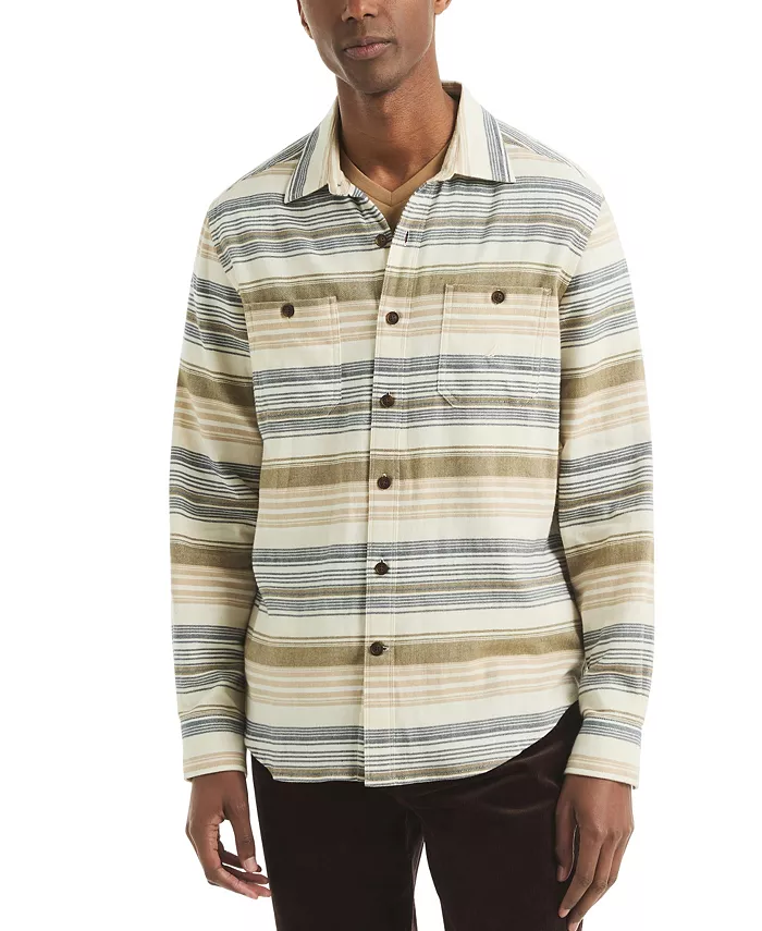 Мужская рубашка с длинным рукавом в полоску Nautica, загар/бежевый
Мужская рубашка с длинным рукавом в полоску Nautica, загар/бежевый