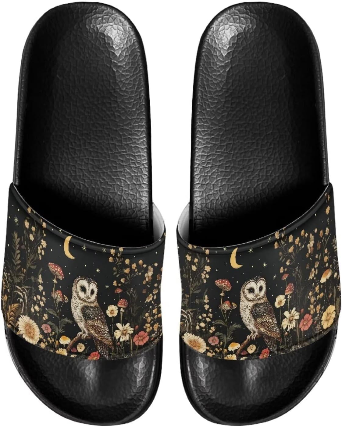 Сандалии-шлепанцы для мужчин и женщин, с открытым носком, удобные пляжные шлепанцы на плоской подошве Judentidos, Owl Moon Floral
Сандалии-шлепанцы для мужчин и женщин, с открытым носком, удобные пляжные шлепанцы на плоской подошве Judentidos, Owl Moon Floral