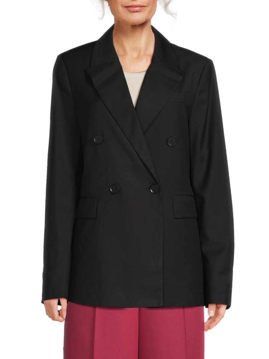 Двубортный пиджак из смесовой шерсти Third Form, черный
Двубортный пиджак из смесовой шерсти Third Form, черный