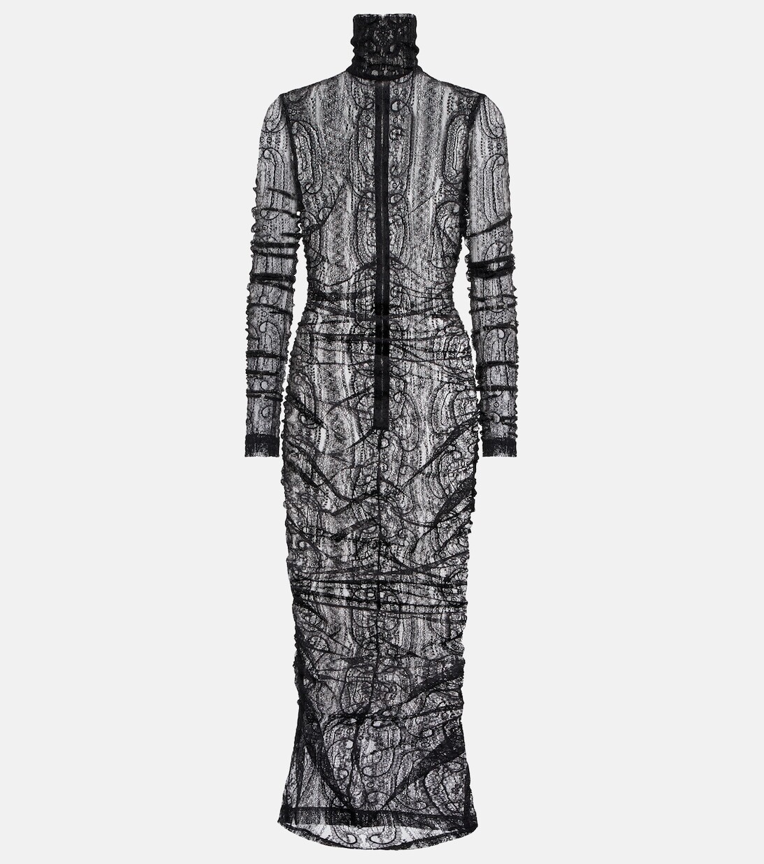 Кружевное платье миди с воротником-стойкой DOLCE&GABBANA, черный
Кружевное платье миди с воротником-стойкой DOLCE&GABBANA, черный