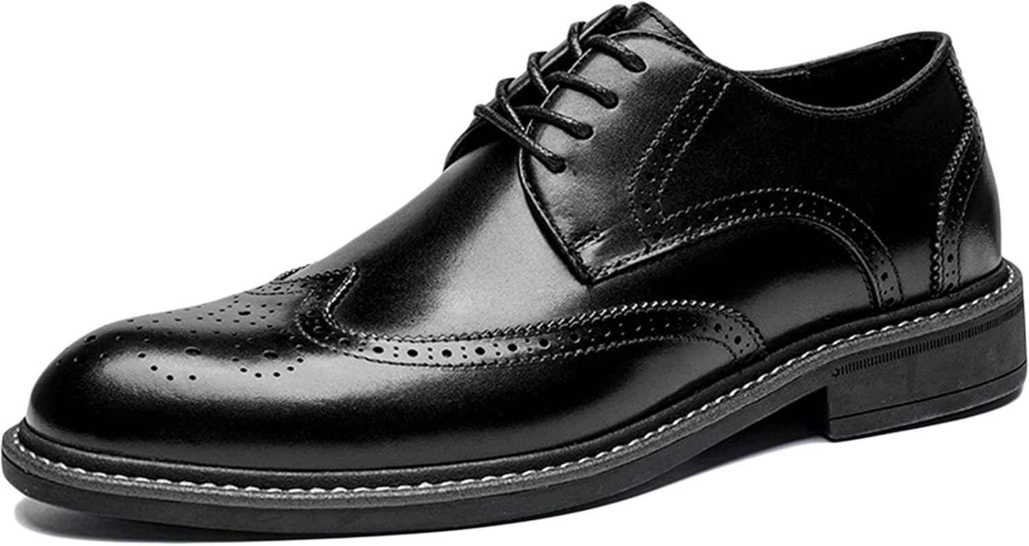 Мужские кожаные коричневые туфли Oxfords WKNBEU с крылом, деловые классические свадебные формальные кожаные туфли на шнуровке для выпускного и вечеринки, коричневые- US8/UK7/EU40
Мужские кожаные коричневые туфли Oxfords WKNBEU с крылом, деловые классические свадебные формальные кожаные туфли на шнуровке для выпускного и вечеринки, коричневые- US8/UK7/EU40