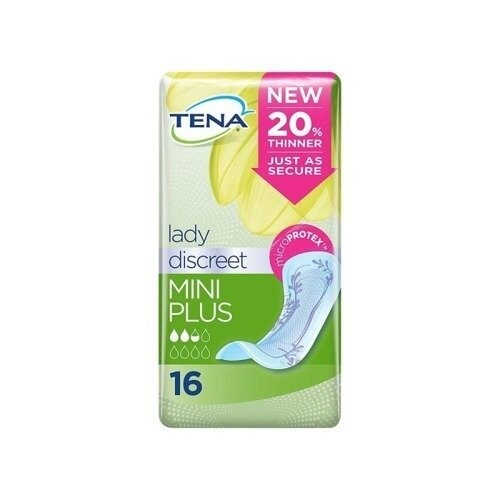 Гигиенические прокладки, 16 шт. Tena, Lady Slim Mini Plus
Гигиенические прокладки, 16 шт. Tena, Lady Slim Mini Plus
