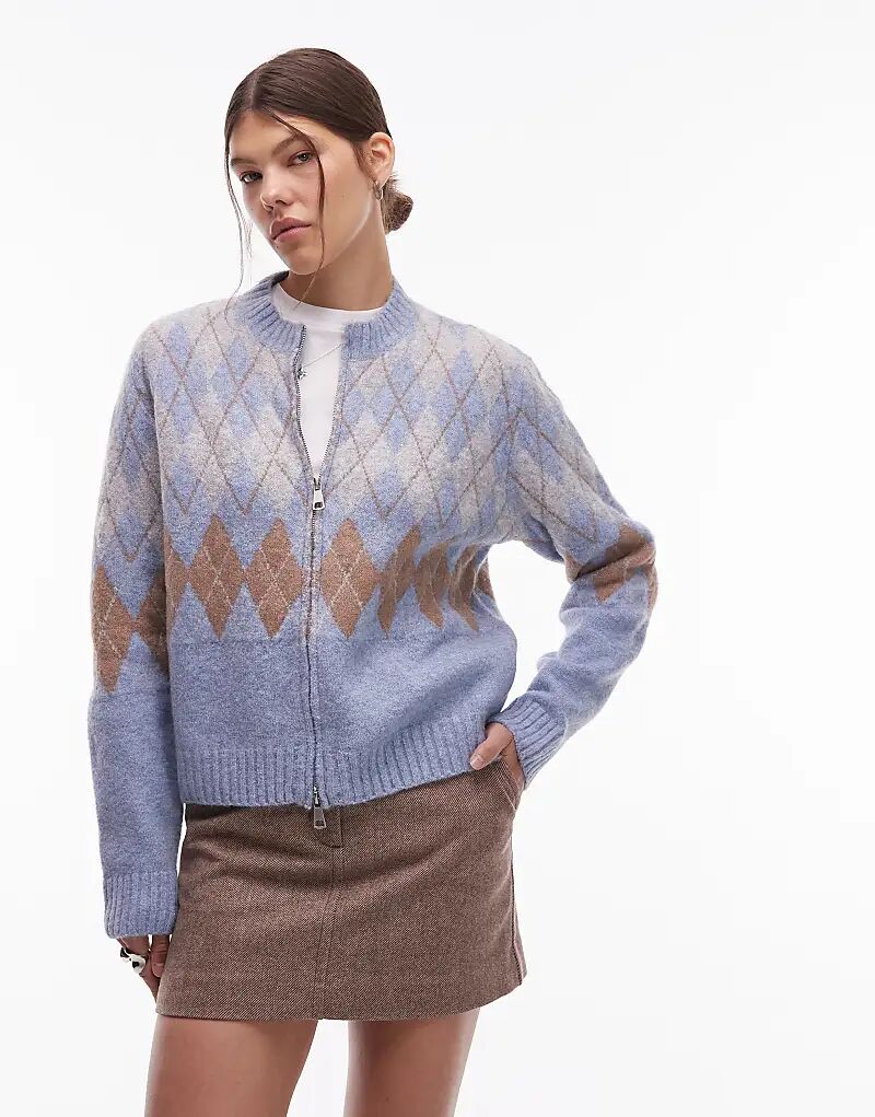 Кардиган Emory Park с узором «ромбик» на молнии нежно-голубого цвета
Кардиган Emory Park с узором «ромбик» на молнии нежно-голубого цвета