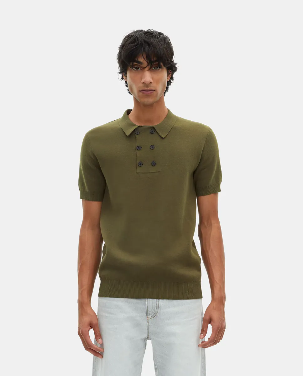 Мужской пуловер типа поло из трикотажа The Kooples, темно-зеленый
Мужской пуловер типа поло из трикотажа The Kooples, темно-зеленый