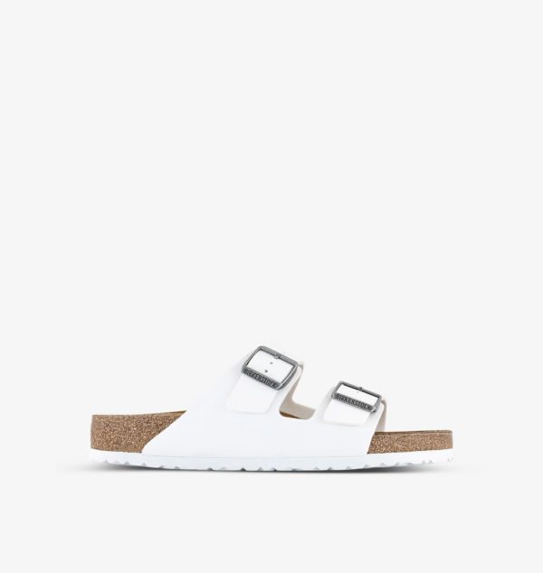 Сандалии из кожи с двойным ремешком Arizona Birkenstock, белый
Сандалии из кожи с двойным ремешком Arizona Birkenstock, белый