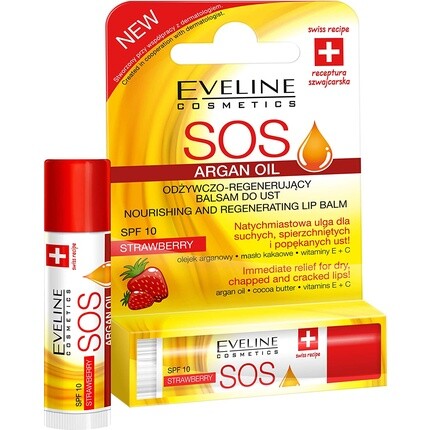 Eveline SOS Argan Oil Питательный и регенерирующий бальзам для губ с SPF 10 Classic Eveline Cosmetics
Eveline SOS Argan Oil Питательный и регенерирующий бальзам для губ с SPF 10 Classic Eveline Cosmetics