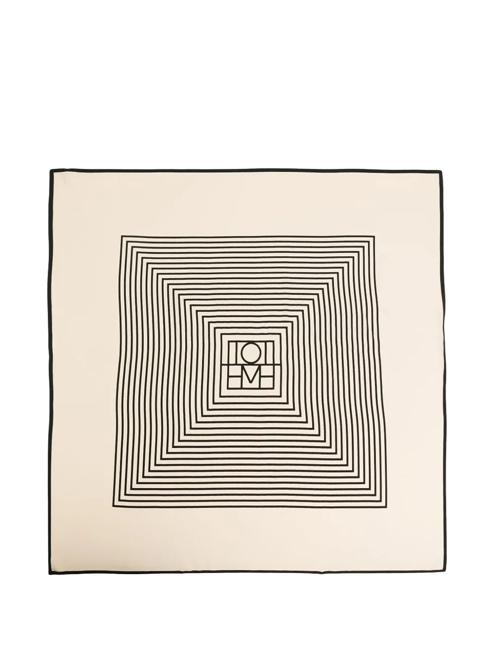 Полосатый геометрический шелковый шарф Toteme, бежевый
Полосатый геометрический шелковый шарф Toteme, бежевый