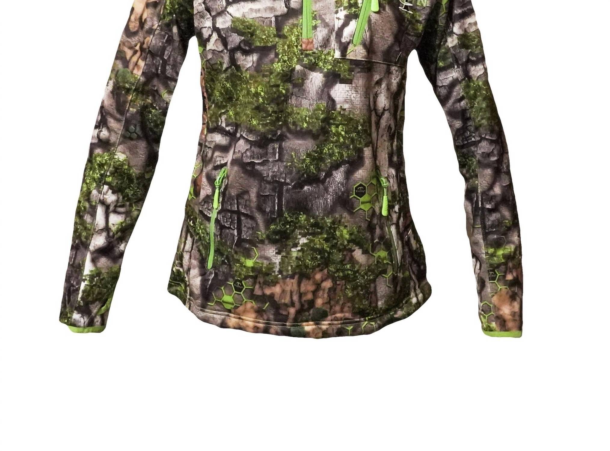 Женский свитер раннего сезона с молнией 1/4 цвета камуфляж Treezyn, Camo
Женский свитер раннего сезона с молнией 1/4 цвета камуфляж Treezyn, Camo