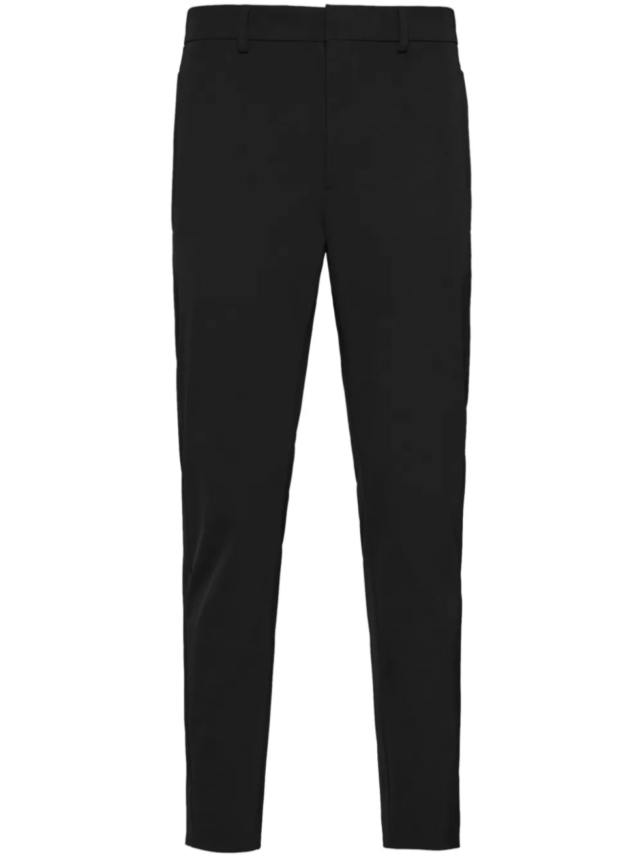 Prada укороченные брюки средней посадки, черный 
Prada укороченные брюки средней посадки, черный