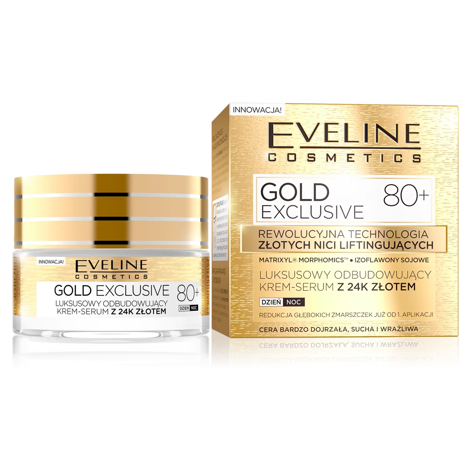 Крем-лифтинг для лица 80+ на день и ночь Eveline Cosmetics Gold Exclusive, 50 мл
Крем-лифтинг для лица 80+ на день и ночь Eveline Cosmetics Gold Exclusive, 50 мл