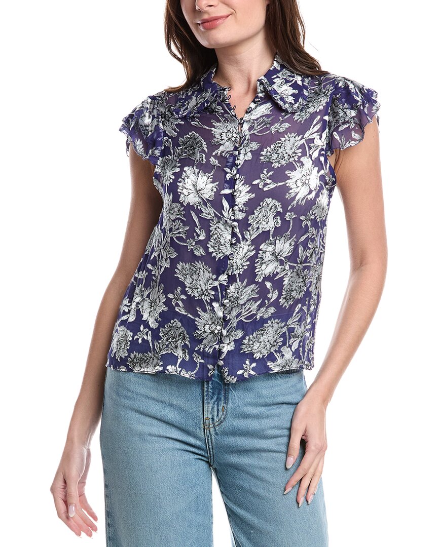 Рубашка alice + olivia Martel Flutter Sleeve Silk-Blend Blouse Alice + Olivia, синий
Рубашка alice + olivia Martel Flutter Sleeve Silk-Blend Blouse Alice + Olivia, синий