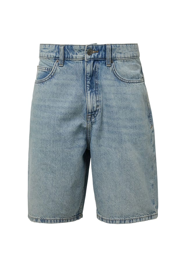 Шорты-Бермуды из хлопкового денима Qs, синий
Шорты-Бермуды из хлопкового денима Qs, синий