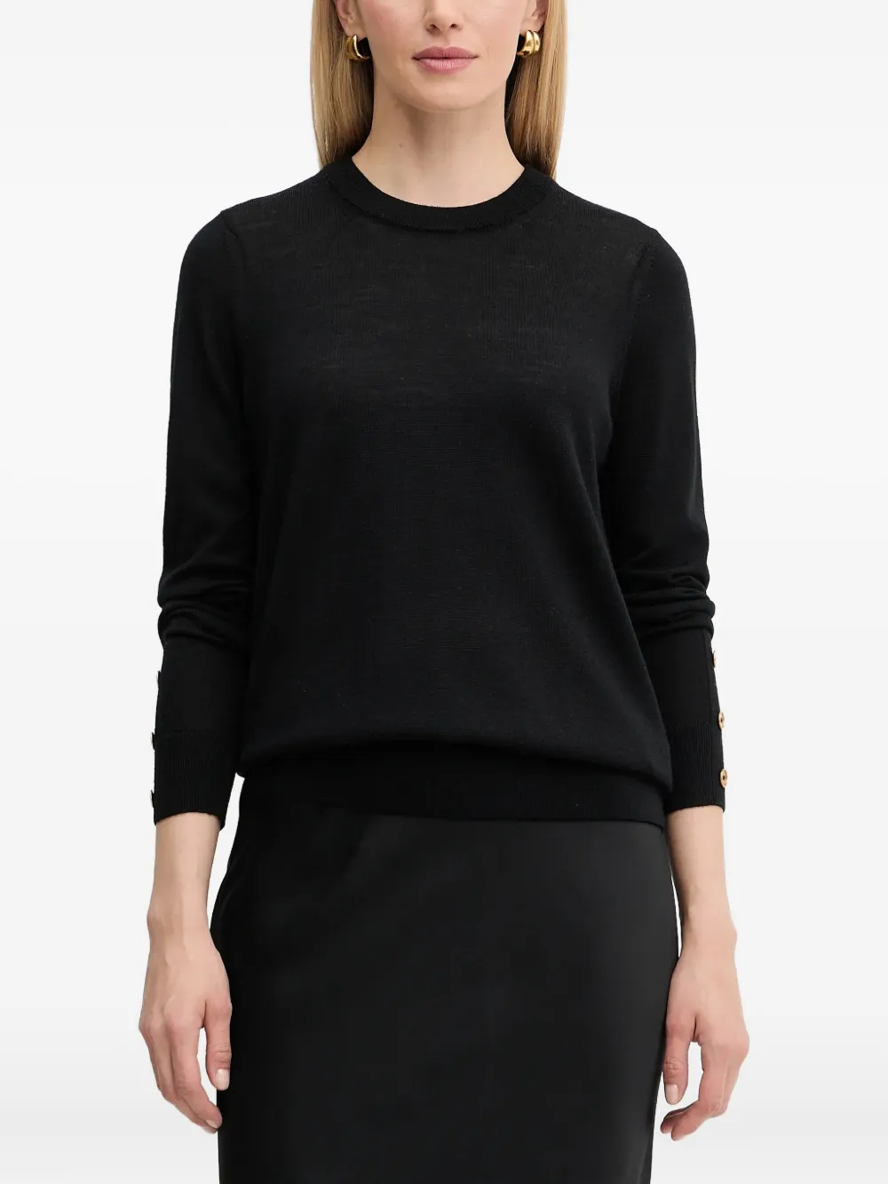 Свитер с украшением в виде пуговиц Michael Michael Kors, черный
Свитер с украшением в виде пуговиц Michael Michael Kors, черный