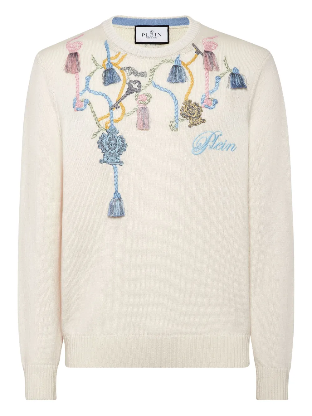 Свитер с круглым вырезом Philipp Plein, нейтральный
Свитер с круглым вырезом Philipp Plein, нейтральный