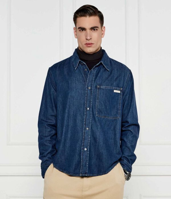 Рубашка джинсовая Calvin Klein Jeans на пуговицах, синий
Рубашка джинсовая Calvin Klein Jeans на пуговицах, синий