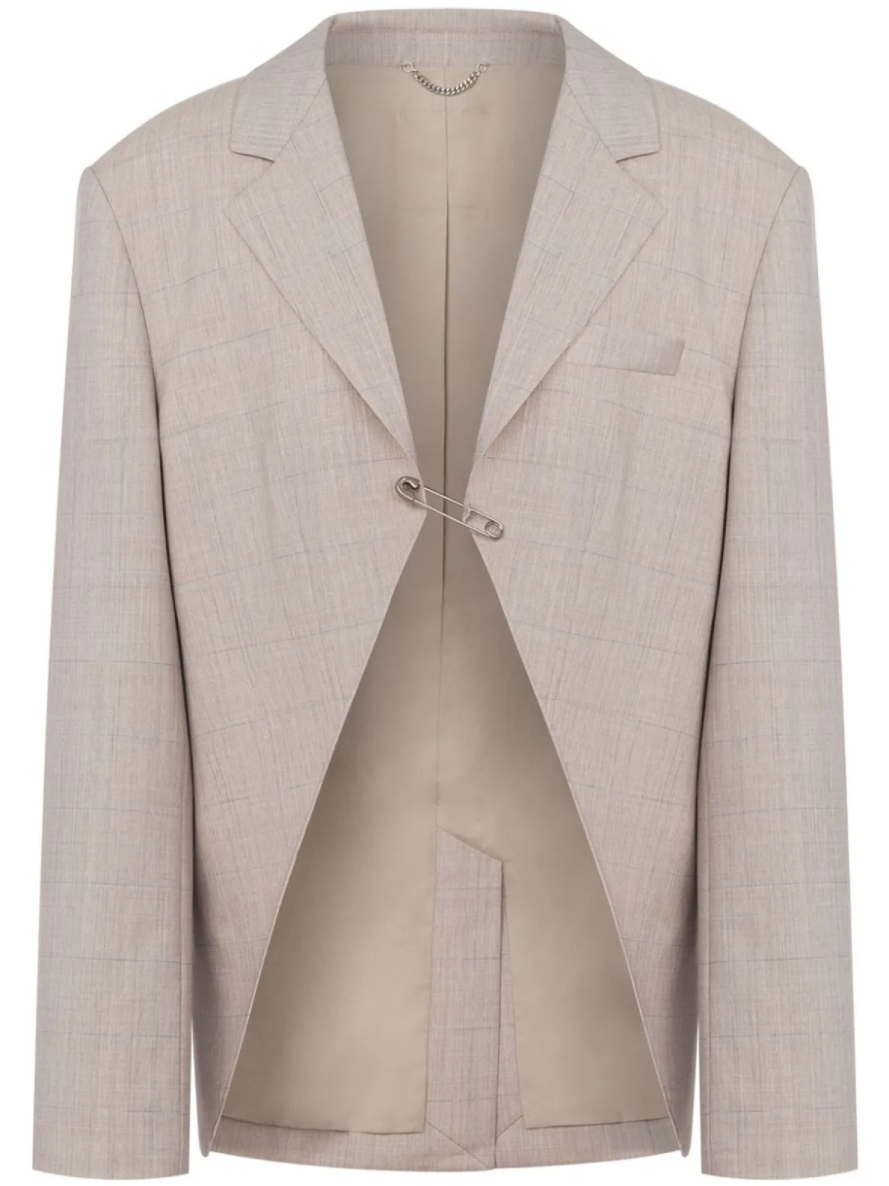 Moschino пиджак в клетку, нейтральный
Moschino пиджак в клетку, нейтральный