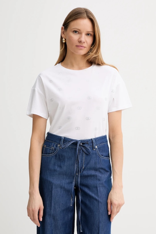 Хлопковая футболка Liu Jo, белый
Хлопковая футболка Liu Jo, белый