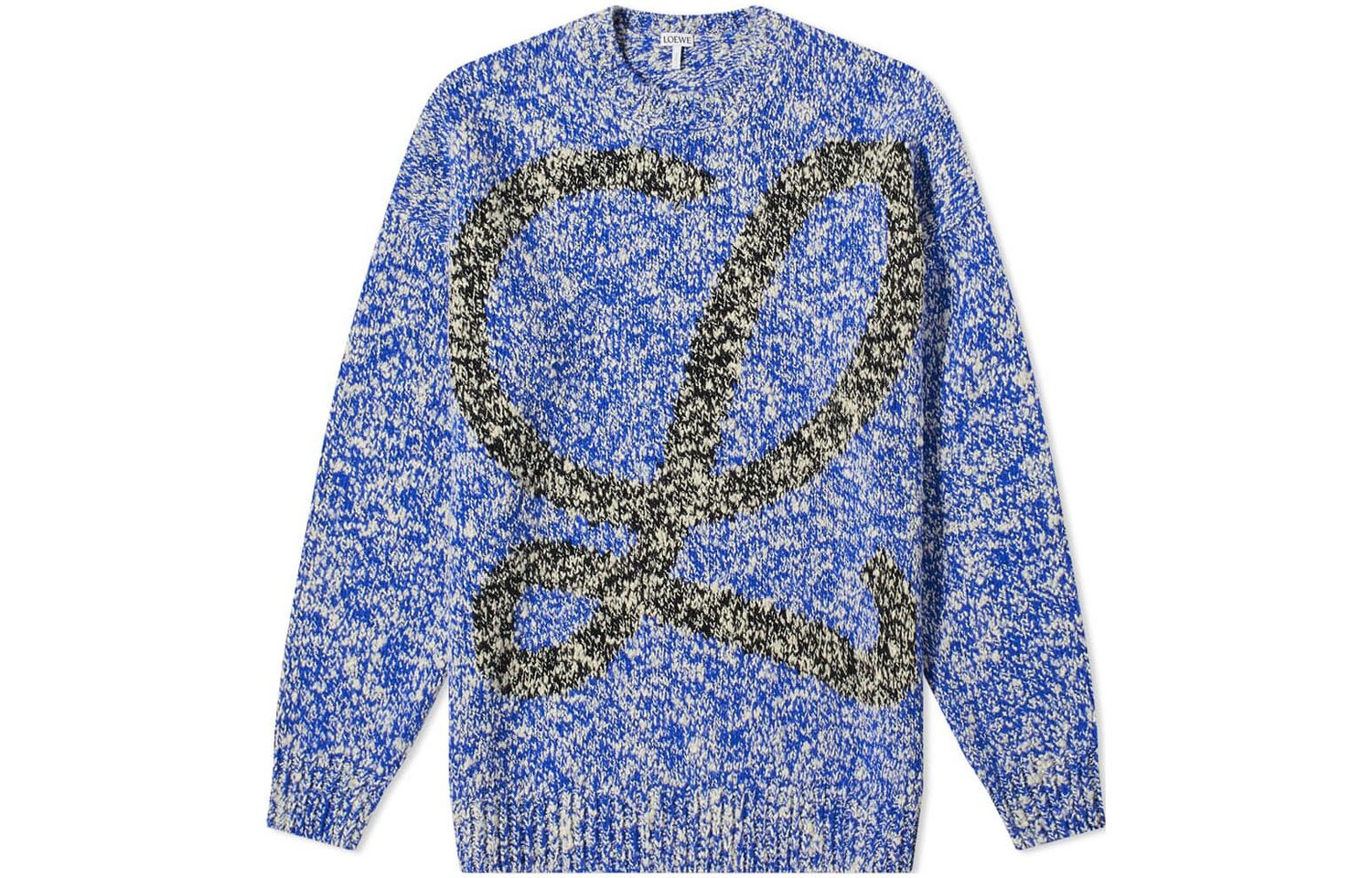 Шерстяной свитер свободного кроя размера L Loewe, синий 
Шерстяной свитер свободного кроя размера L Loewe, синий