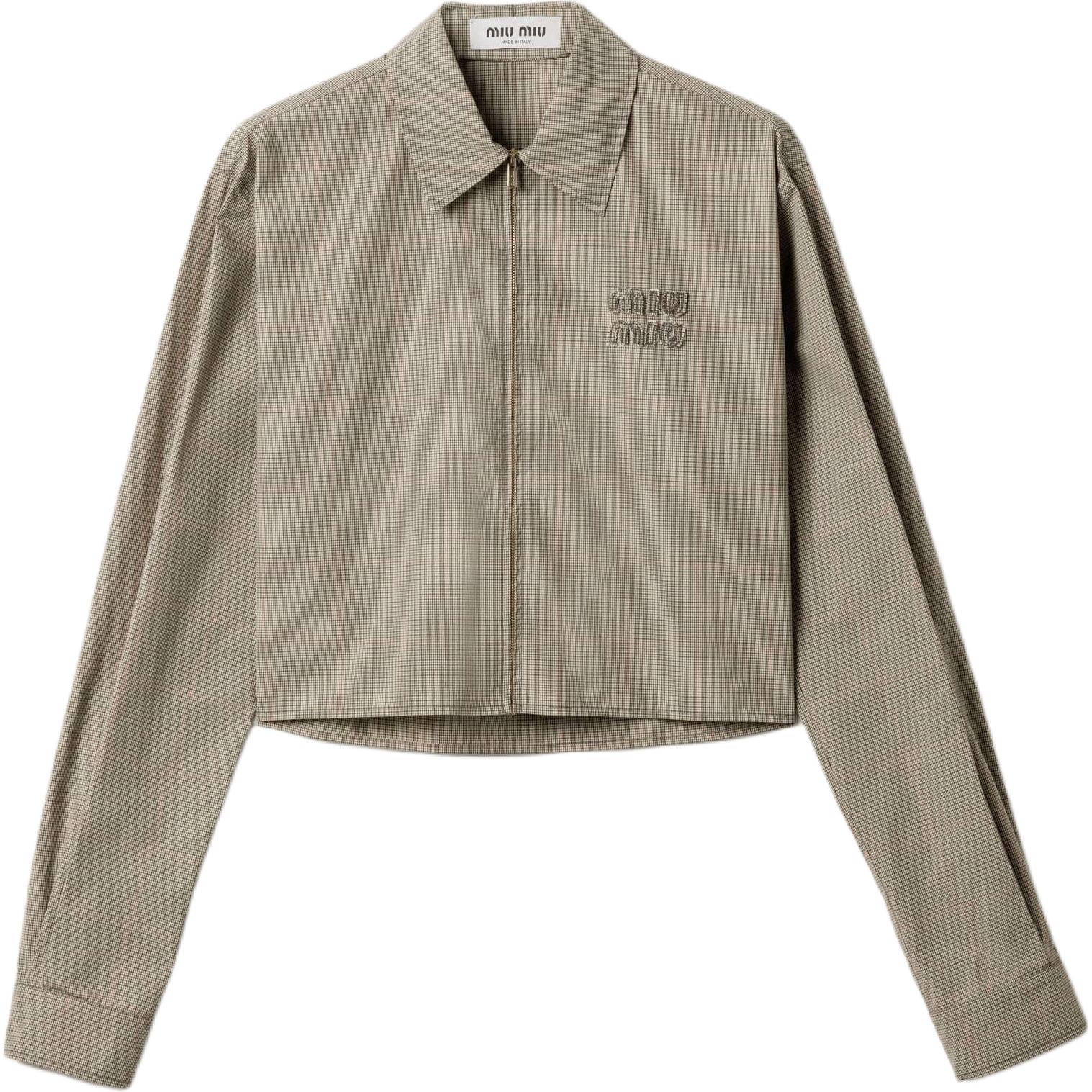 Клетчатая рубашка MIU MIU, оливковый
Клетчатая рубашка MIU MIU, оливковый