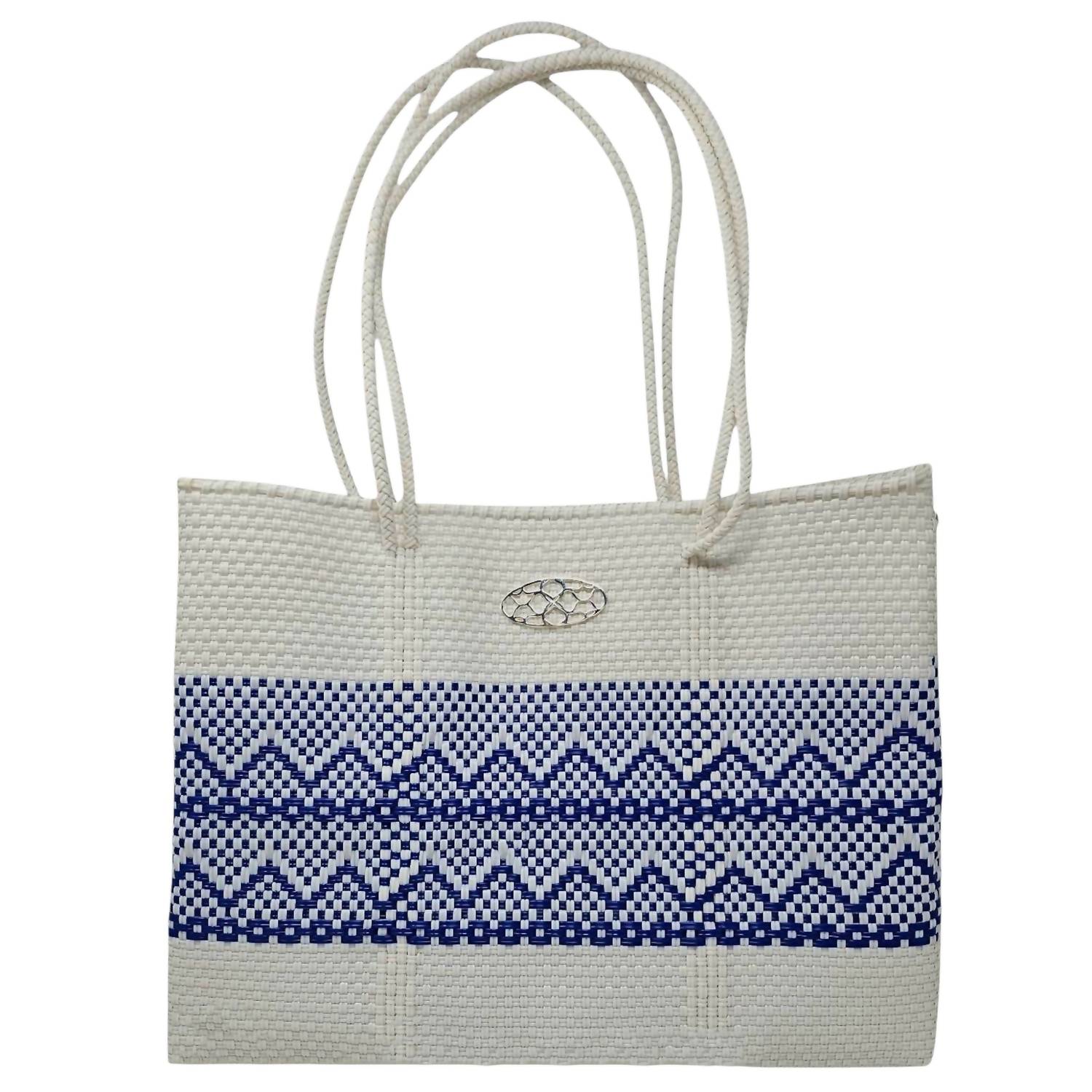 Женская ручная работа Сумка-тоут с клатчем в бело-голубом ацтекском стиле Lola's Bag
Женская ручная работа Сумка-тоут с клатчем в бело-голубом ацтекском стиле Lola's Bag