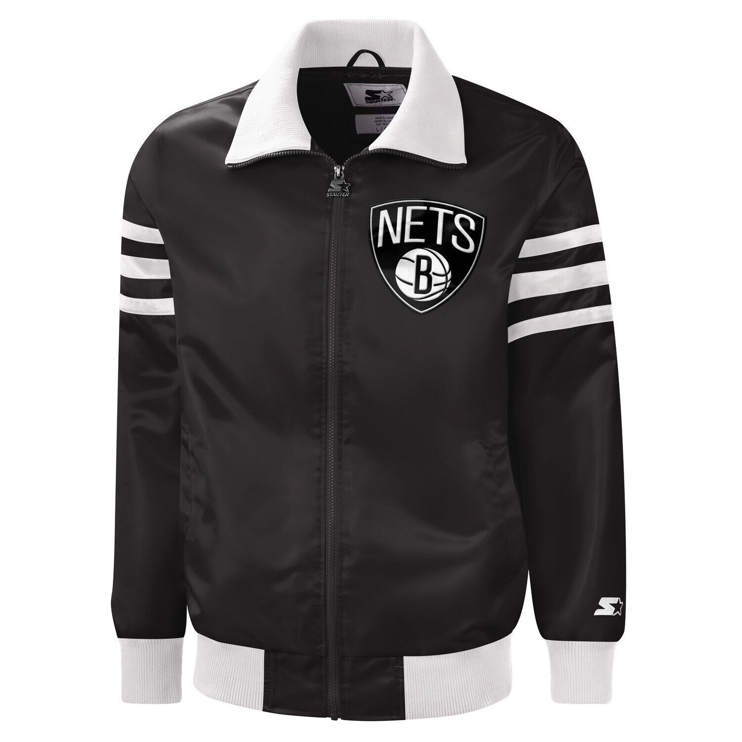 Мужская черная университетская куртка с молнией во всю длину Brooklyn Nets The Captain II Starter, Черный, Мужская черная университетская куртка с молнией во всю длину Brooklyn Nets The Captain II Starter 
Мужская черная университетская куртка с молнией во всю длину Brooklyn Nets The Captain II Starter, Черный, Мужская черная университетская куртка с молнией во всю длину Brooklyn Nets The Captain II Starter