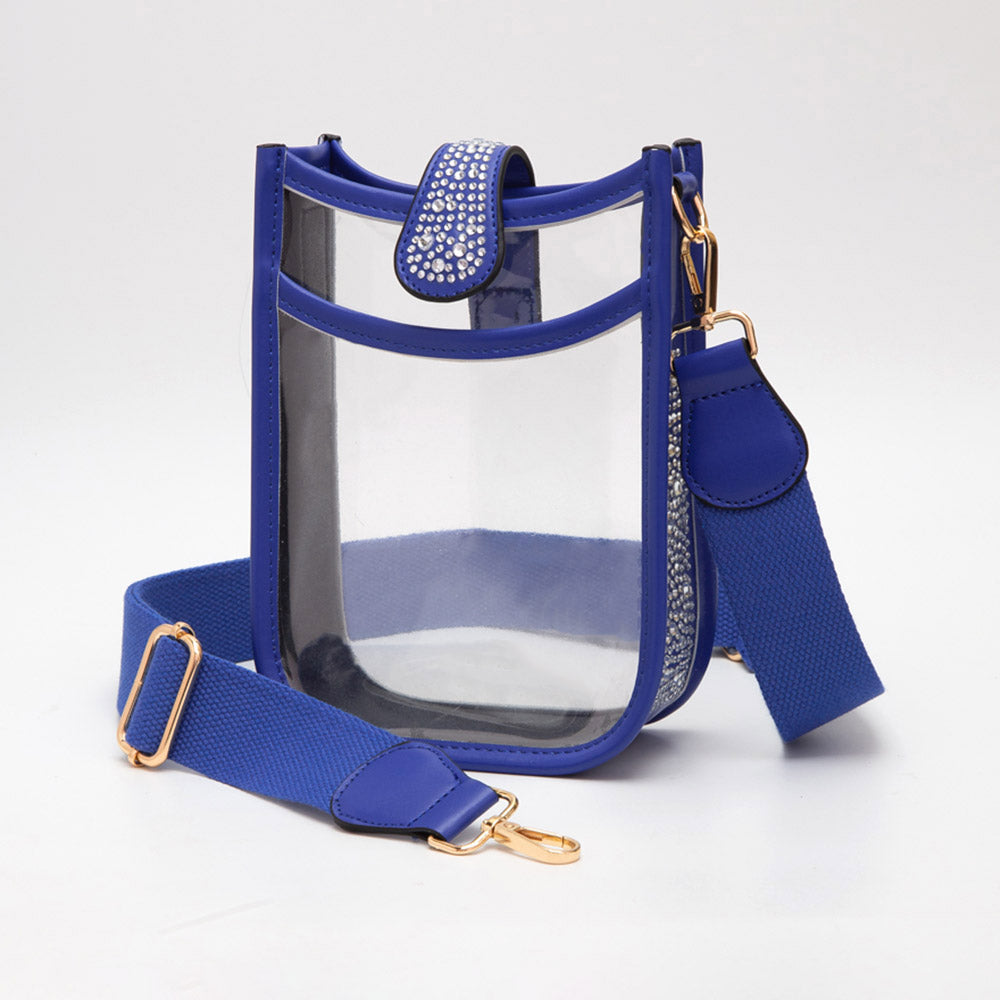 Блестящая стеганая искусственная кожа прозрачная мини-сумка через плечо FASHNZFAB, синий
Блестящая стеганая искусственная кожа прозрачная мини-сумка через плечо FASHNZFAB, синий