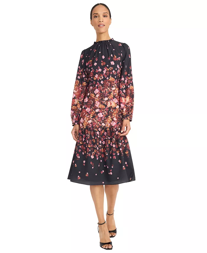 Женское платье с длинными рукавами и цветочным принтом Maggy London, мультиколор 
Женское платье с длинными рукавами и цветочным принтом Maggy London, мультиколор